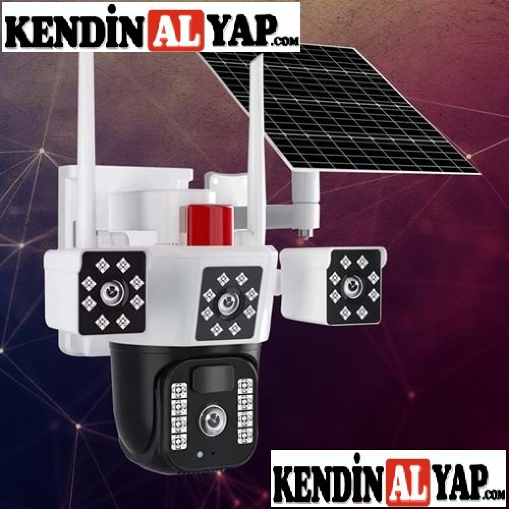 O-KAM-3030 PTZ Solar Sim Kartlı 4G Güvenlik Kamerası Güneş Enerjili Kamera
