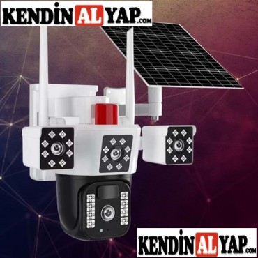 O-KAM-3030 PTZ Solar Sim Kartlı 4G Güvenlik Kamerası Güneş Enerjili Kamera