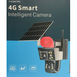 O-kam 3916 Solar Sim Kartlı Güvenlik Kamerası Güneş Enerjili 4G Dual Lens 6MP Kamera En Ucuz Toptan