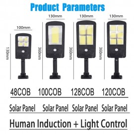 Güneş Enerjili Sokak Lambası Solar Bahçe 3 Modlu 48 Cob Led Aydınlatma